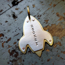 Load image into Gallery viewer, Rocket Ship Pet Tag