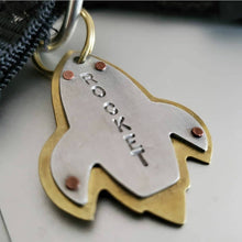 Load image into Gallery viewer, Rocket Ship Pet Tag